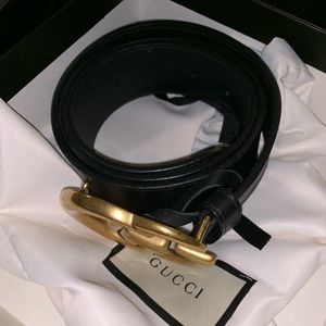 Authentic Gucci GG gold belt